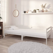 vidaXL dagseng med skuffer 90x200 cm hvid fyrretræ
