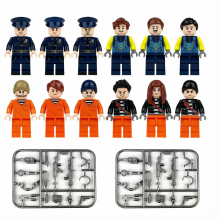 12 PCS Police Prisoners Robbers Role Play Figures Building Blocks Toys for Boys & Girls