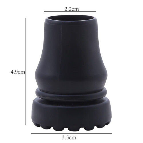 Heavy Duty Walking Cane Tips 22mm Non Slip Crutch Rubber Replacement with Enhanced Stability Base 1