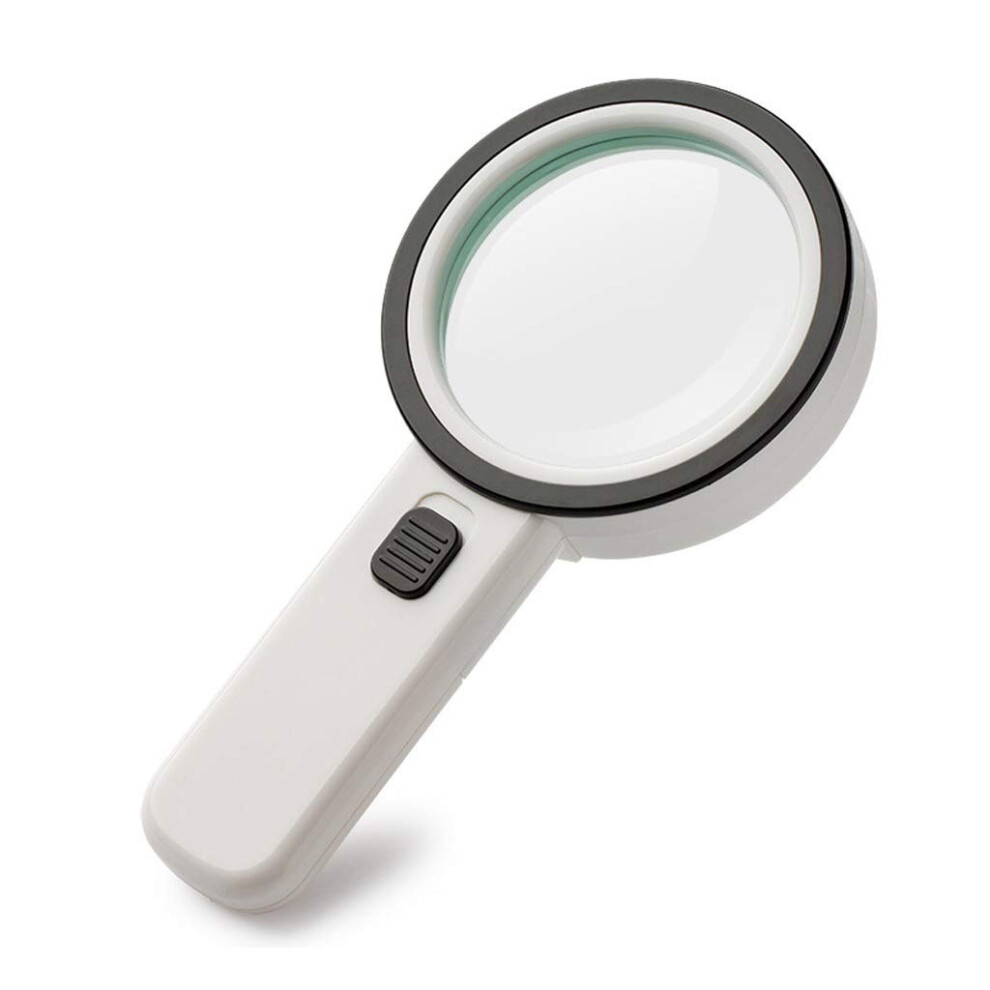 Light 30X Handheld Magnifying Glass With 12 Led Illuminated Reading Magnifier For Seniors