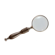 20X Magnifying Glass for Reading with Scratch‑Resistant Optical Lens and Ergonomic Ebony Wooden Handle