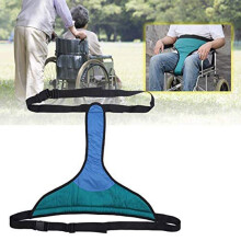 Adjustable Wheelchair Seat Belt for Elderly, Pelvic Stability Support Harness with Breathable Cushion, Green
