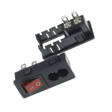 Pure Copper AC Power Socket with Switch, 3 Core Charging Port Replacement, Reliable Power Connection