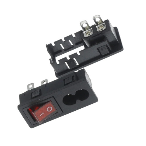 Pure Copper AC Power Socket with Switch, 3 Core Charging Port Replacement, Reliable Power Connection