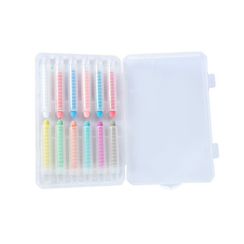 Educational Dusts Frees Chalk Pack-Transparent box 12 p