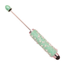 Beadable Pen Metal Bead Pen Colorful Beads Beaded Roller Ball-7