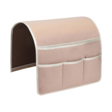 Couch Armchair Remote Stand with 4 Pocket For Magazines-Beige