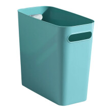 Lidless Waste Basket Bathroom Trash Can For Living Room-Green