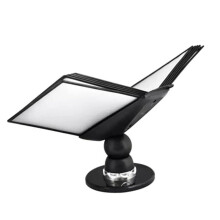 Desktop Document Display Stand with 360 Rotation, Adjustable A4 Flip File Organizer, 10 DoubleSided Panels