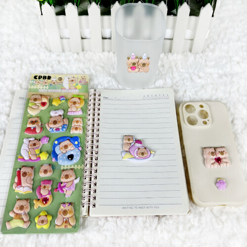 Cute 3D Sticker Cartoon Sticker Tiny Handcraft Sticker Reusing 1