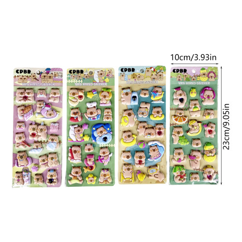 Cute 3D Sticker Cartoon Sticker Tiny Handcraft Sticker Reusing 2