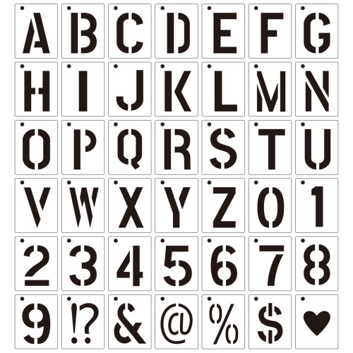 40 stuks letternummer tekening stencils voor het schilderen-4