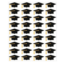 Afstuderen Decoratieve Sticker 10 Vellen Afstuderen Cap PVC