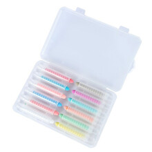 Buntes weißes Kreideset, sicher und-Transparente Box 12 St