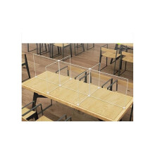 Desk Privacy Divider for 6 People, Transparent Soundproof Office Desk Partition Panel, Easy Installation (163x81x46cm)