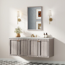HOMCOM 40 x 60 cm Wall Bathroom Mirror, Vanity Mirror, Grey