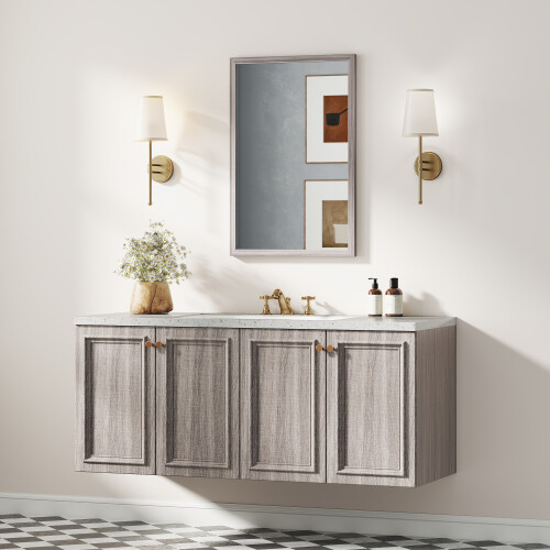 Homcom HOMCOM 40 x 60 cm Wall Bathroom Mirror, Vanity Mirror, Grey