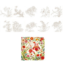Creative Drawing Pad Spirals Bounding Drawing-Flower sketch