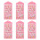 6Sheets Embossed Sticker Cartoon Sticker For-Dessert 1