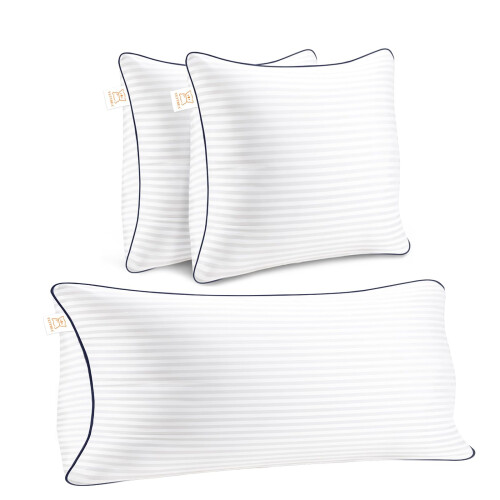 Set of 2 Down Alternative Throw Pillow Inserts 20x20 and 2 Rectangular Pillow Inserts 14x36 with Soft Supportive Fill