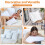 Set of 2 Down Alternative Throw Pillow Inserts 20x20 and 2 Rectangular Pillow Inserts 14x36 with Soft Supportive Fill 5