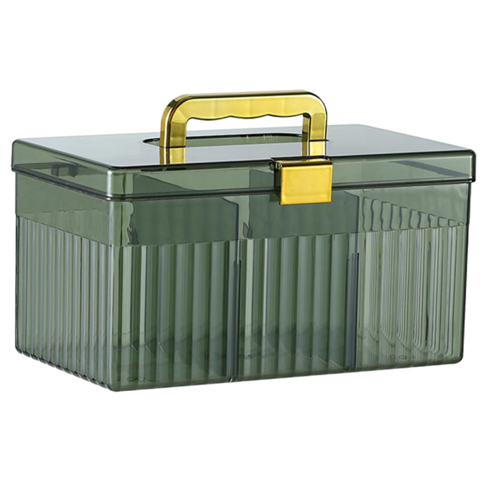 Large Capacity First Aid Kit Medicine Storage Box with Handle Household Layered Organizer