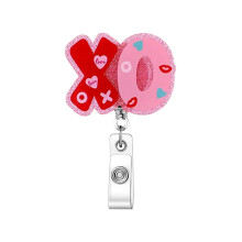 Glittering Sequins ABS Badge Holder with Metal Belt Clip-9