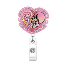 Glinsterende intrekbare badge-badgehouder met metalen clip-4