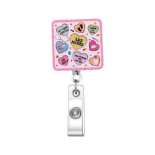 Automatische intrekbare badgehouder Pailletten ABS badgehouder-1