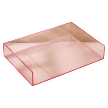 Porte-documents-Section horizontale rose transparente