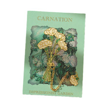 Nature Inspired Metal Book Mark Slim And Portable-carnation