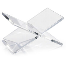 Thick 5mm Acrylic Book Rest With Wide Base For Heavy Cookbooks-M
