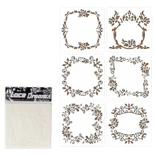 6Pcs Flower Stencils 5x5Inch PET Painting Templates-lace dream