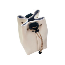 Sac de rangement d'appareil photo en cuir PU-beigegris petit