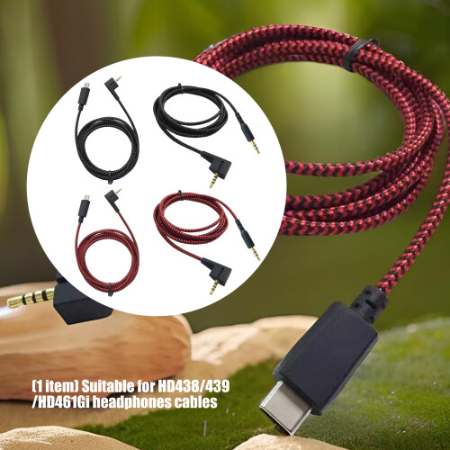 Cordon de son de remplacement longue durée pour fil-Noir 3,5 mm 2