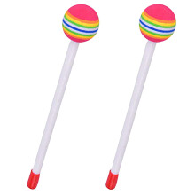 Kids Drum Sticks Rainbow Lollipop Design Soft Foam Head Toddler Percussion Instruments Set