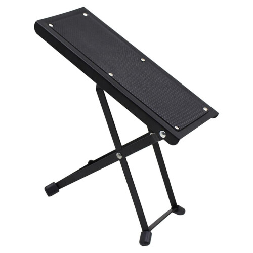 Adjustable Foldable Guitar Footstool with Ergonomic Leg Support for Classical Guitar and Comfortable Playing