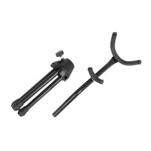 Foldable Alto Saxophone Stand with Telescopic Tripod, Adjustable Height and AntiTip Base, Black