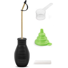 Large Bulb Diatomaceous Earth Duster with Long Copper Tube, Handheld Insect Powder Applicator for Garden and Indoor Pest Control