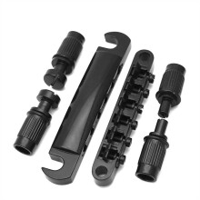 TuneoMatic Guitar Bridge and Tailpiece Set Black Replacement for Electric Guitar Enhanced Tone