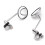 (Silver) Motorcycle Handlebar Rearview Mirror 1