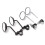 (Silver) Motorcycle Handlebar Rearview Mirror 3