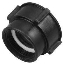 IBC Tote Adapter with Ball Valve, 75mm Coarse to 2 Inch Fine Thread Water Tank Connector for Garden Irrigation