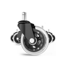 Office Chair Casters Set of 5 Heavy Duty Rubber Swivel Wheels Quiet Smooth Rolling for Hardwood Floors