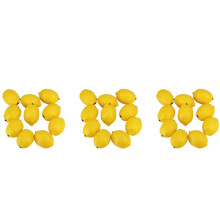 120 Pcs Artificial Lemons Fake Lemons Faux Lemons Fruits in Yellow 3 Inch Long x 2 Inch Wide