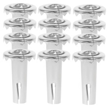 30pcs Metal Caster Socket Inserts for Wood Furniture, Durable Stem Sleeves with Secure Mounting Design