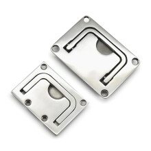 XK601 Stainless Steel Folding Handle 90 Design Mirror Polished Concealed Buckle for Industrial Hatch Trumpet
