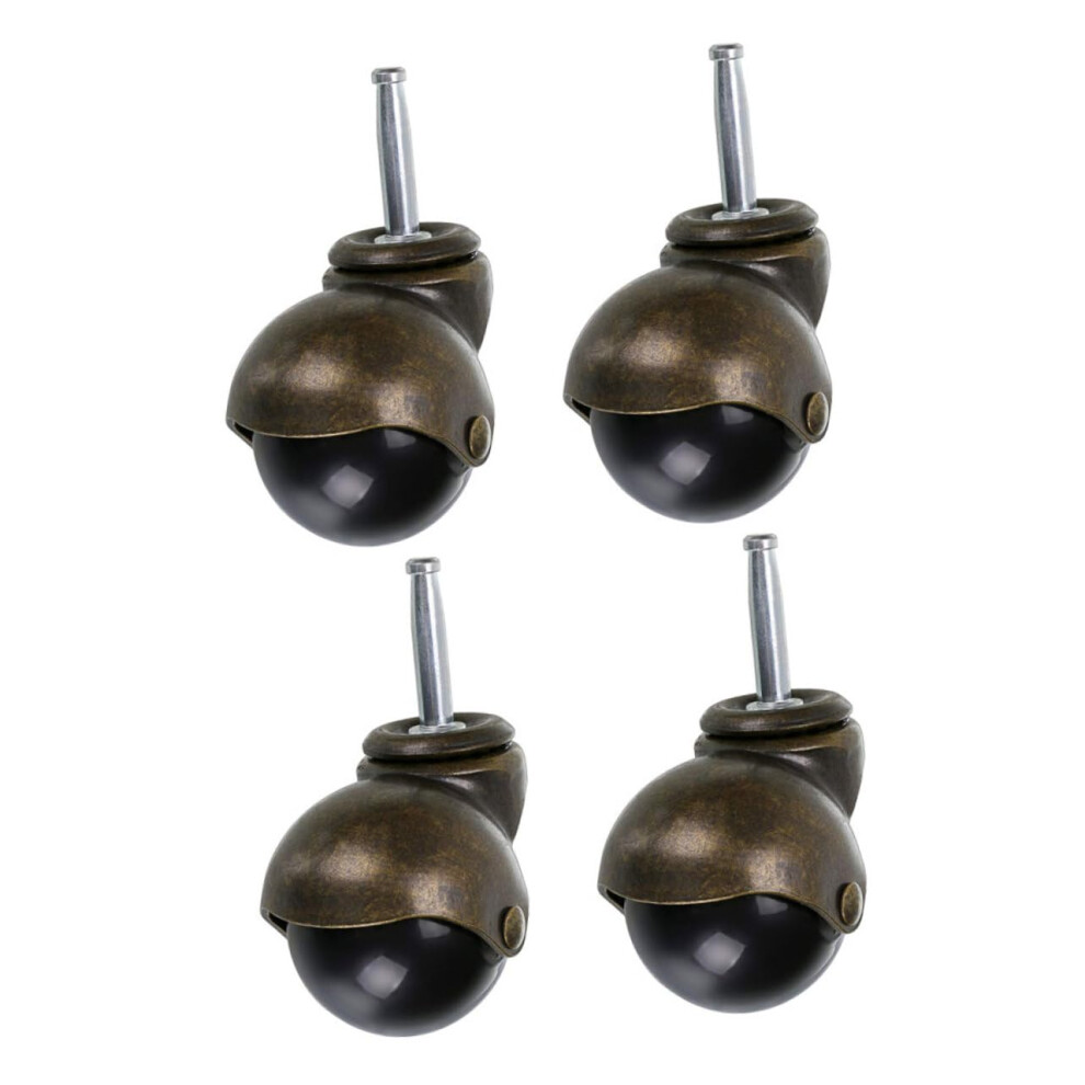 4Pcs Retro Swivel Furniture Casters With Smooth Silent Rolling And Durable Metal Frame For Desks And Chairs 9330225467151