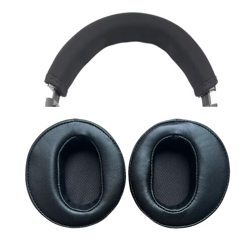 1 paire de coussinets d'oreille de-Faisceau de guidage noir