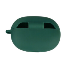 Housse de protection coque en silicone pour écouteurs-vert foncé